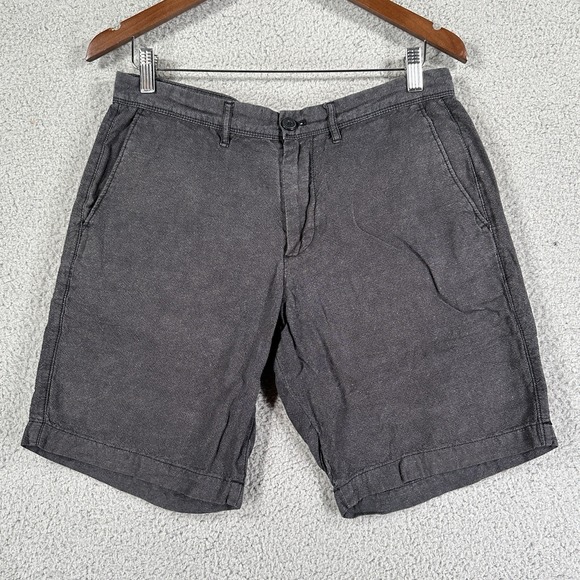 GAP Shorts Mens 30 Chino Black Pockets Linen Blend Preppy‎ Golfer Resort - Picture 1 of 8